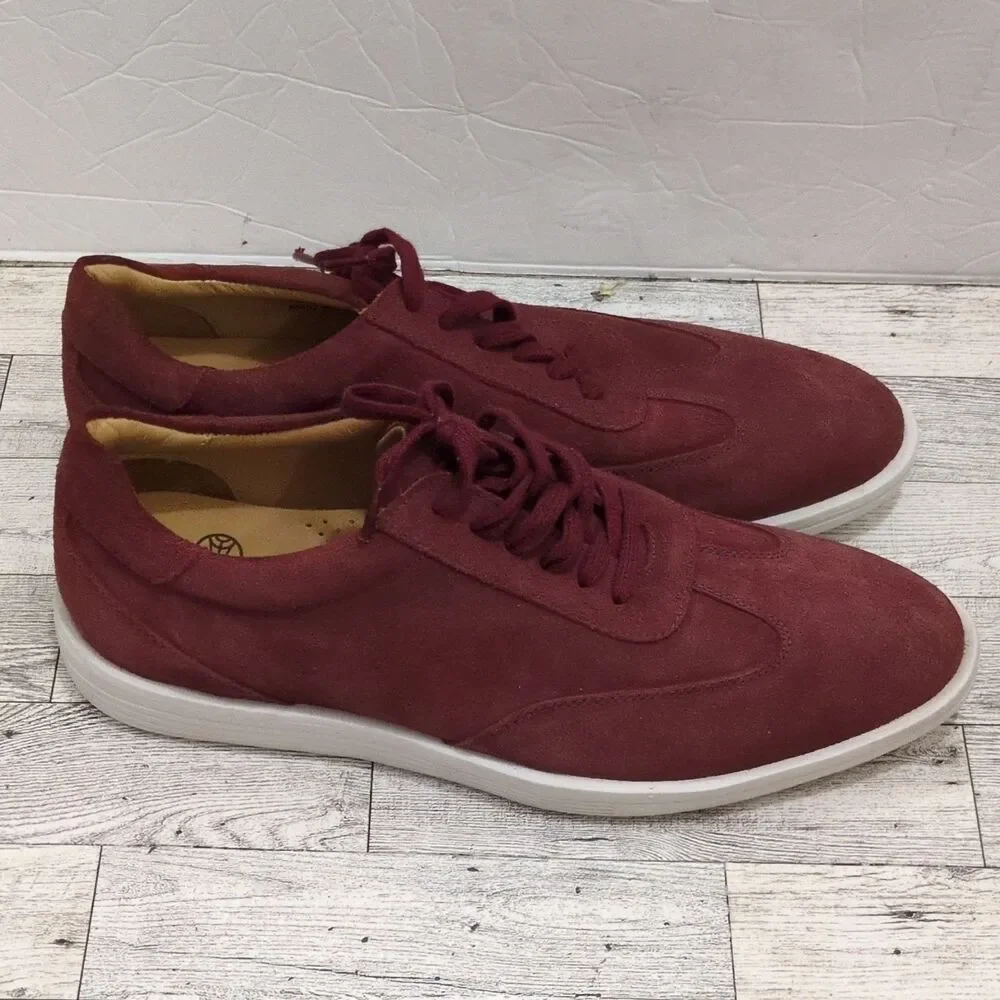 Marc Joseph New York Men's Burgundy Leather Lace-Up Sneakers DCWS11585-05 US 10